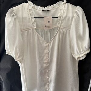 Liliana Cream Button-Down Blouse